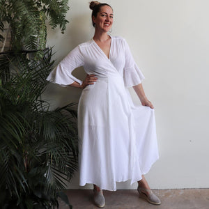 Cabana Cotton Wrap Dress – KOBOMO